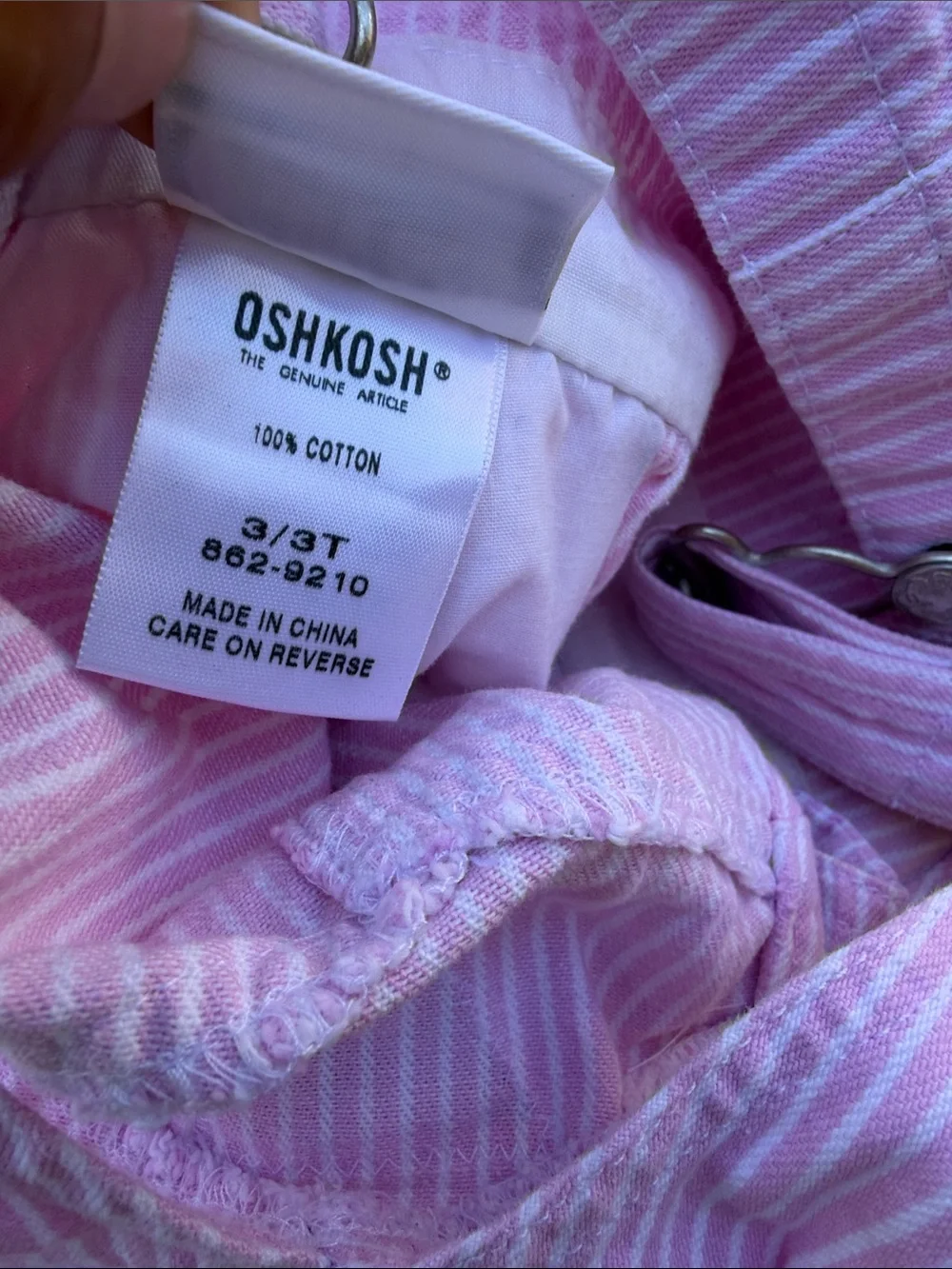Pink & white stripe Oshkosh b’gosh Kids Overalls